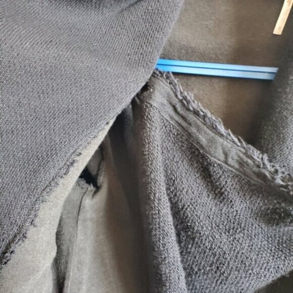 Free People Black Comb Waterfall Draped Moto Jacket Size 2 - Picture 8 of 13